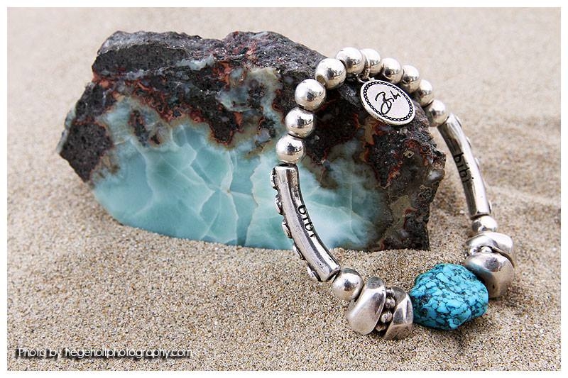 Larimar stone and bracelet