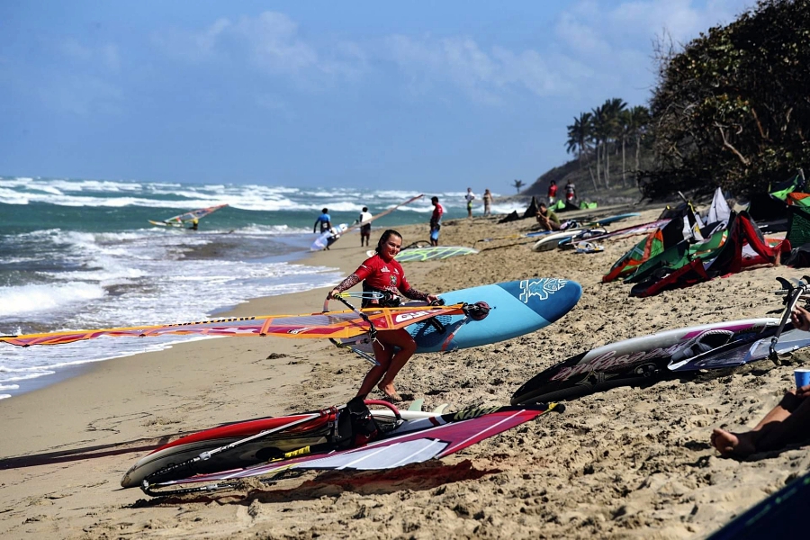 Surfers getting ready