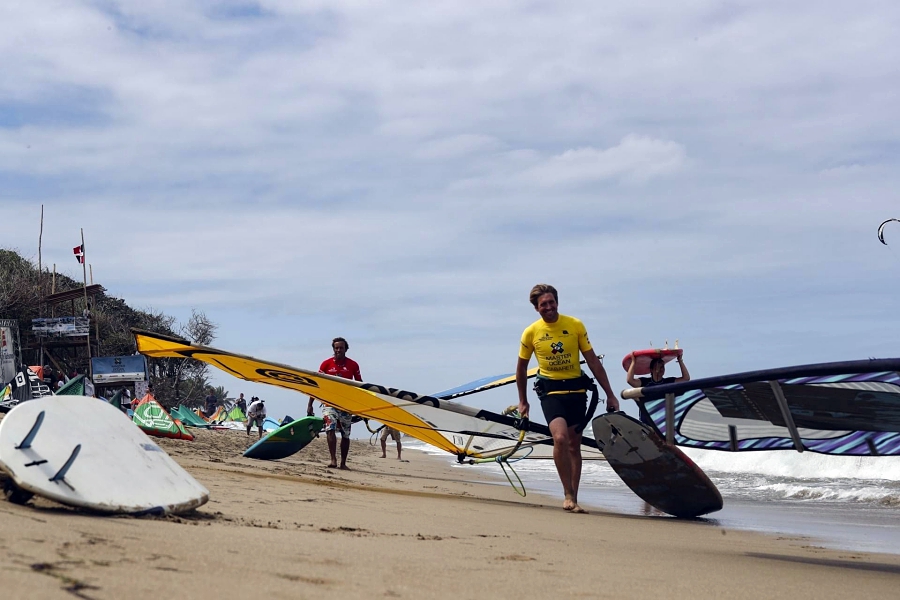 Action on the beach