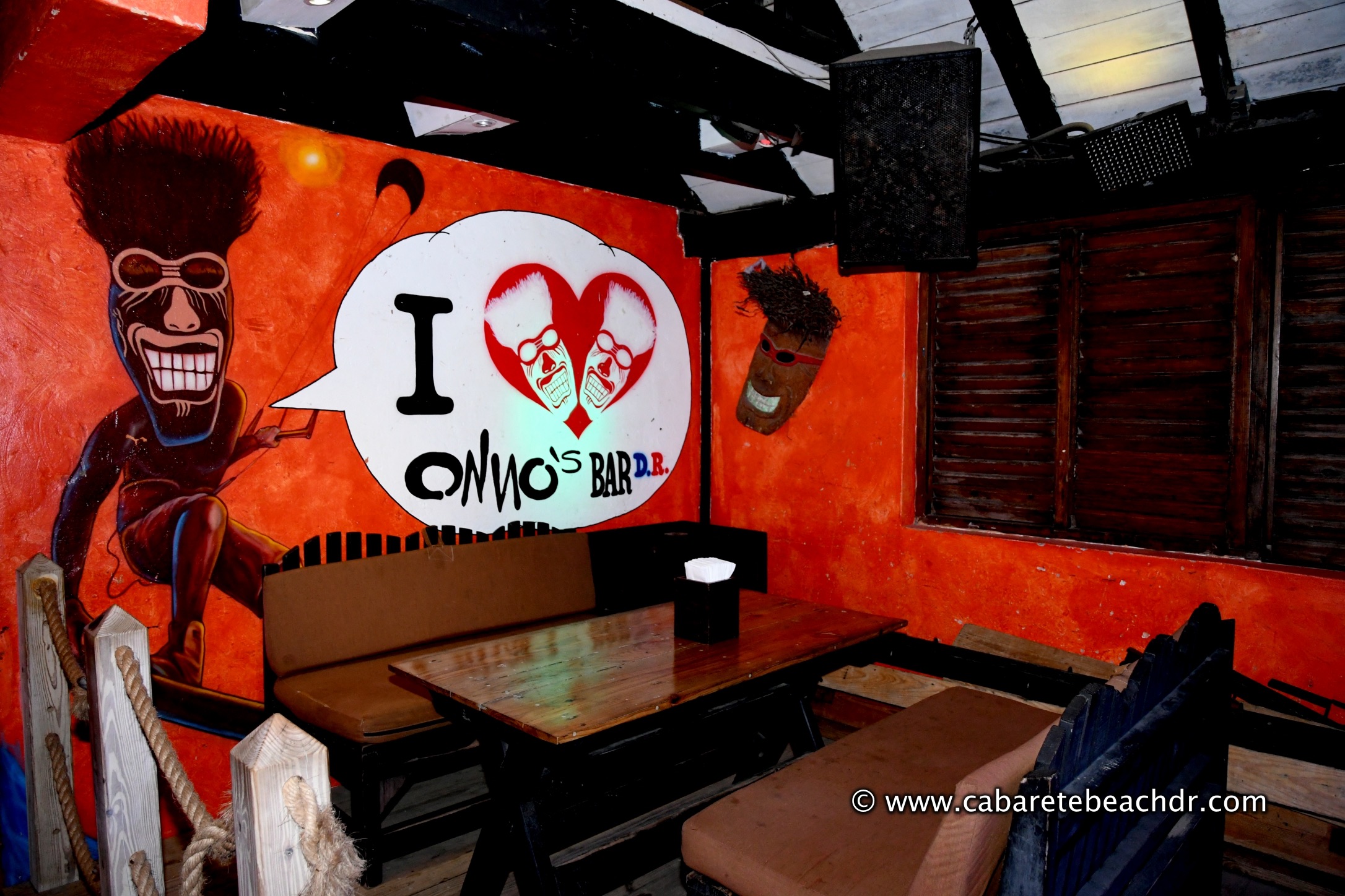 Private area at Onnos Bar Cabarete